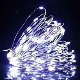 Світлодіодна гірлянда нитка OK Led крапля роси 20м 200led від батарейок 3АА білий White
