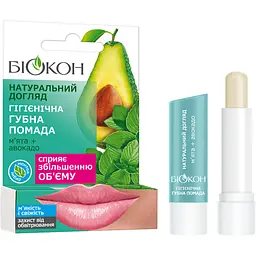 Гігієнічна губна помада Біокон Натуральний догляд М'ята + Авокадо 4.6 г