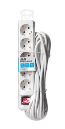 Мережевий фільтр 5XSchuko з вимикачем, 3G*1.5мм, 5м, white (2E-U05ES15M5) - мініатюра 2