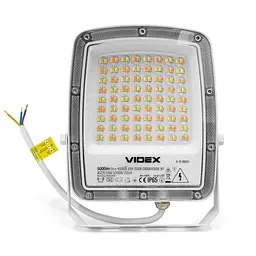 LED прожектор Videx F5 50W 3000-5000-6500K 230V білий (VL-F5-050CW) - мініатюра 2