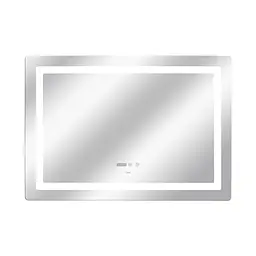 Дзеркало Qtap Mideya 1000x700 з LED-підсвічуванням Touch, з антизапотіванням, з годинником, диммером яскравості QT2078NCF10070W - мініатюра 4