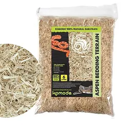Субстрат з осикового дерева Komodo Aspen Bedding 6л (U46035) для змій, рептилій та гризунів