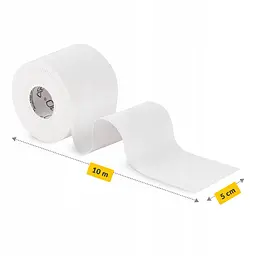 Стрічка кінезіологічна (кінезіо тейп) 4FIZJO Rigid Tape 5 см x 10 м жорстка White (P-5905973400824) - мініатюра 4