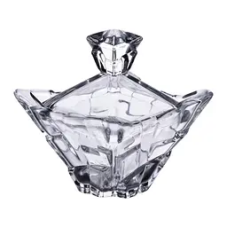 Цукорниця з кришкою Bohemiya із товстого скла 8.5 см Yiwu HP-4-116