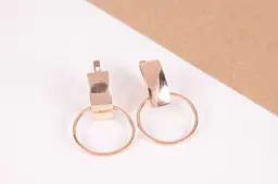 Жіночі сережки з червоного золота S-0006