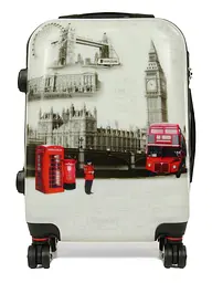 Валіза Малий (S) Полікарбонат під Ручну поклажу Worldline Airtex 809 London 44 л 54x35x23 см Різнобарвний - мініатюра 3