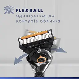Станок для гоління чоловічий (бритва) Gillette Fusion ProGlide Flexball з 2 змінними картриджами - мініатюра 4