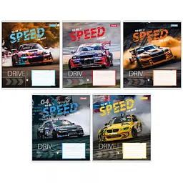 
Зошити учнівські 36 аркушів лінія 1В Speed the best, 15 шт. в упаковці