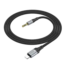 AUX кабель Hoco UPA26 Lightning to Jack 3.5 1 м чорний - мініатюра 6