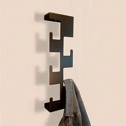 Вішак для одягу та рушників Nice & Cozy Tetris вертикальний чорний - мініатюра 2