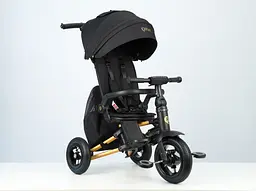 Велосипед складаний триколісний дитячий Qplay Nova Pro з надувними колесами Gold Matt - Black (S800NovaProGoldBlack) - мініатюра 7