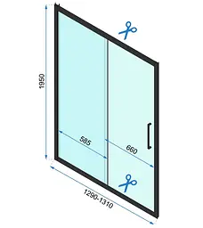Душова кабіна Rea Rapid Slide 130x80 black пристінна REA-KPL-09883, Чорний матовий, Універсальна, прозрачний, Чорний матовий - мініатюра 6