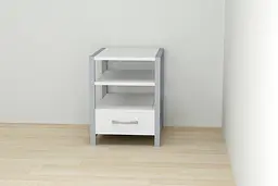 Тумба універсальна Ferrum-decor Вів'єн 1/1 50x41x40 сірий ДСП Білий 16мм (FRD-104151)
