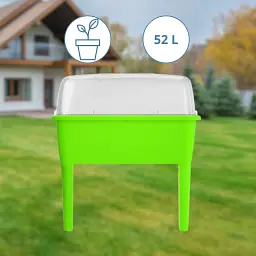 Горщик для рослин Prosperplast Respana Planter Set у вигляді грядки з кришкою 52 л лайм (DREP770-389U) - мініатюра 3
