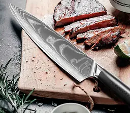 Професійний універсальний ніж 21 см із дамаської сталі GRILLI (777143) - мініатюра 3