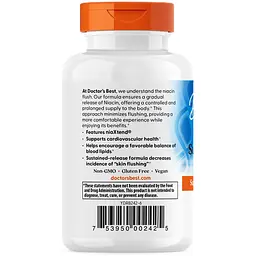 Ніацин Вітамін В3 Doctor's Best Niacin 500 мг 120 таблеток (DRB-00242) - мініатюра 3