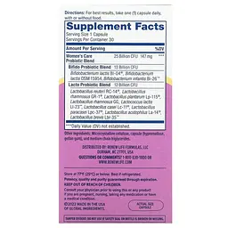 Пробіотик для жінок Renew Life Ultimate Flora Women's Care Probiotic 25 млрд 30 вегетаріанських капсул - мініатюра 3