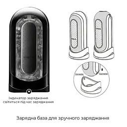 Вібромастурбатор Tenga Flip Zero Electronic Vibration Black, змінна інтенсивність, розкладний - мініатюра 7