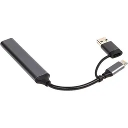 Концентратор Dynamode USB Type-C + USB-A to 1хUSB-C 3.0 1хUSB-A 3.0 2xUSB-A 2.0 dark grey (DM-UH-314AC) - мініатюра 3