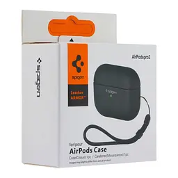 Футляр із нейлоновим шнурком Spigen Leather Armor Airpods Pro Black (35261_3345599) - мініатюра 2