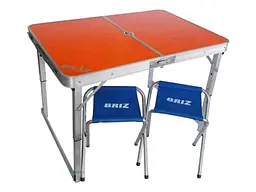 Стіл-валіза+2стільця BRIZ "А-2" d-60x90x55см