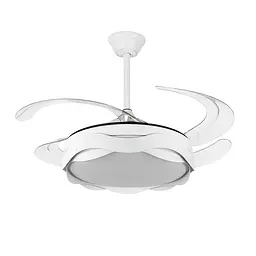 Люстра вентилятор стельова LED Levistella 7943069 (48) WH, 80W, діаметр 1200 мм, білий, сучасний стиль