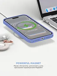 Силиконовый чехол с MagSafe для Apple iPhone 17 Pro, ICON2 MagCase, фиолетовый, противоударный, панель с мягкой подкладкой, защита всего корпуса, поддержка беспроводной зарядки, совместим с защитными стеклами и пленками, ArmorStandart (ARM87083) - мініатюра 8