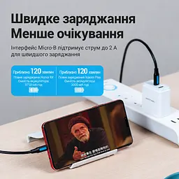 Кабель Vention COVBD USB-C - Micro-USB 0,5 м чорний (COVBD) - мініатюра 4