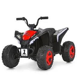 Квадроцикл дитячий 2 мотора 35W акумулятор 12V7-9Ah MP3 Bluetooth USB EVA колеса шкіряне сидіння червоний (M 6283EL-3)