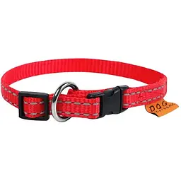 Нашийник для собак Dog Extremе, нейлоновий, регульований, 20-30х1 см, червоний