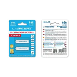 Акумулятор Esperanza AAA 1000mAh Ni-MH * 2 white (EZA101W) - мініатюра 2