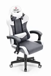 Комп'ютерне крісло Hell's Chair HC-1004 White-Grey (тканина) - мініатюра 8