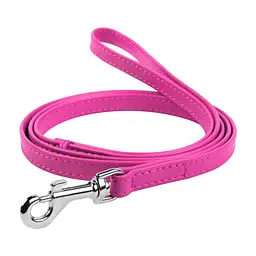Повідець для собак WAUDOG Glamour шкіряний XS рожевий (33727)