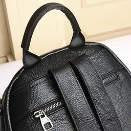 Стильний жіночий шкіряний рюкзак чорний міський 51124 Tiding Bag - мініатюра 7