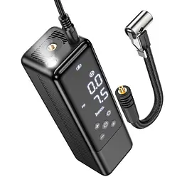 Автомобільний насос Hoco ZP5 May smart air pump Black - мініатюра 8