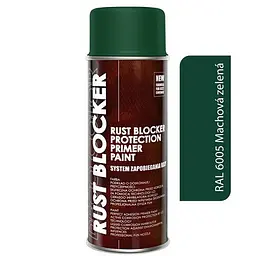 Фарба аерозольна Антиіржа Deco color 4в1 Rust Blocker 400 мл (RAL 6005) Зелена