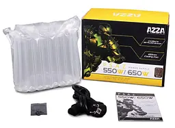 Блок живлення AZZA 550W 80+ Bronze (PSAZ-550W) Black - мініатюра 2