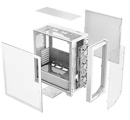 Корпус PcCooler C3D510 ARGB Tempered Glass White (C3D510 WH ARGB) Без БП - мініатюра 7