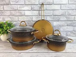 Набір посуду O.M.S. Collection 3048 Gold 7 предметів - мініатюра 7