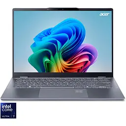 Ноутбук Acer Swift 14 AI OLED SF14-51-78FT з процесором Intel Core Ultra 7-256V pana la 4.8 GHz, 14", WUXGA OLED, 16GB LPDDR5X RAM, 1TB SSD, Intel Arc графікою, Windows 11 Home, Ste