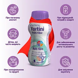 Дитяче ентеральне харчування Nutricia Fortini Multi Fibre з нейтральним смаком 200 мл - мініатюра 3