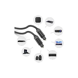 Кабель мультимедійний Optical Toslink 3.0m black Vention (BAEBI) - мініатюра 3
