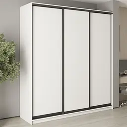Шафа-купе тридверна MebelStar Комбо BG 3ДСП 220x45x240 см Аляска білий (MBS-9412)