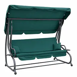 Садова гойдалка 230см до 350кг 4P Garden Comfort чотиримісна, розкладна, з подушками та підстаканниками - мініатюра 1