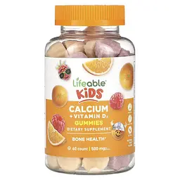 Кальций для детей Kids Calcium + Vitamin D3 60 жевательных конфет Lifeable vit0005770