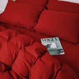 Комплект постільної білизни MirSon Фланель 009 Red 220х240 см червоний (2200009651632) - мініатюра 11