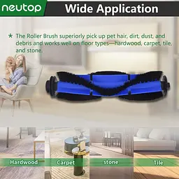 Комплект змінних роликів-щіток Neutop для роботів-пилососів Eufy RoboVac, 3 шт. - мініатюра 5