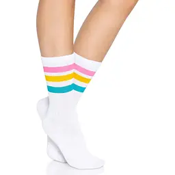 Шкарпетки жіночі в смужку Leg Avenue Pride crew socks Pansexual 37-43 размер