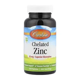 Хелатний цинк Chelated Zinc - 250 tabs
