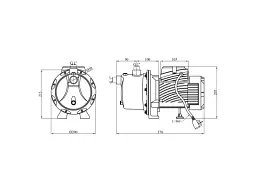 Поверхневий насос Pumpman SGJ800 Нmax 43 м Qmax 3.3 куб.м 800 Вт (CV029756) - мініатюра 5